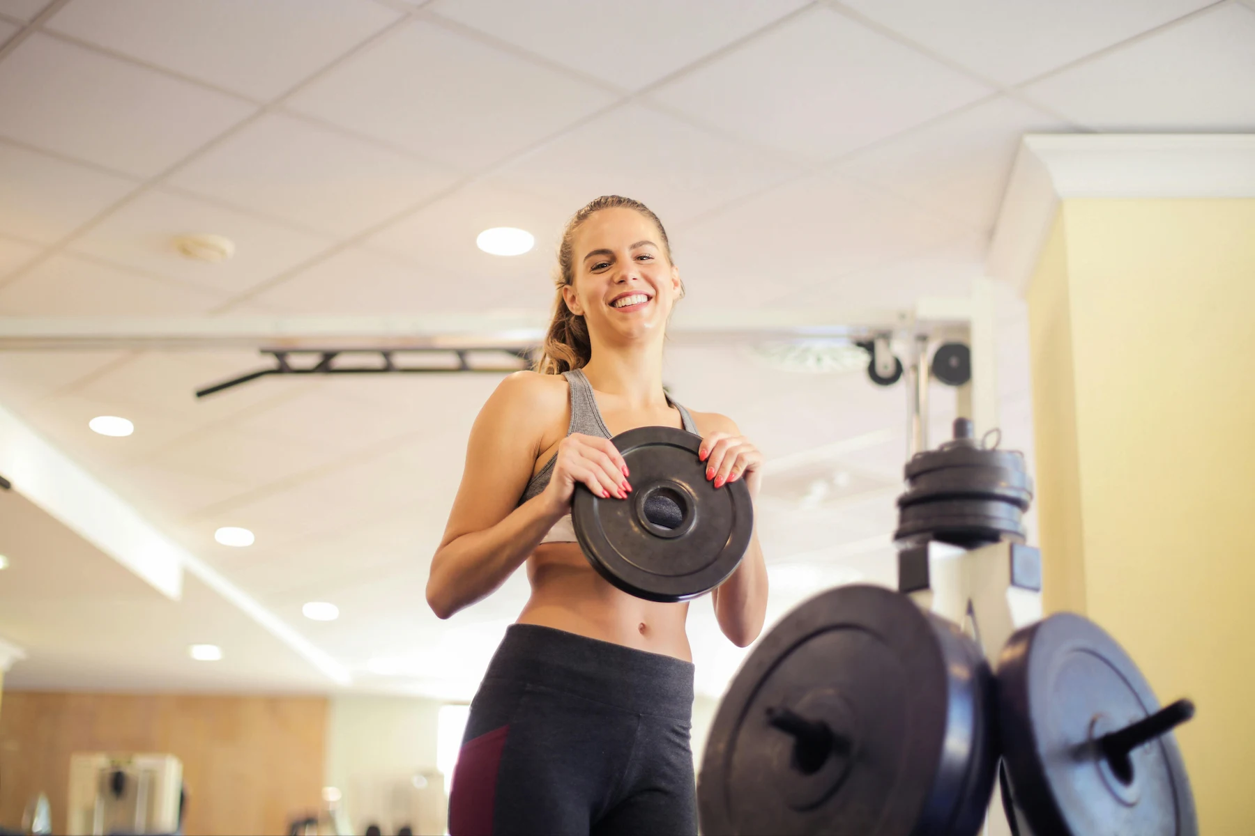 Person working out at the gym