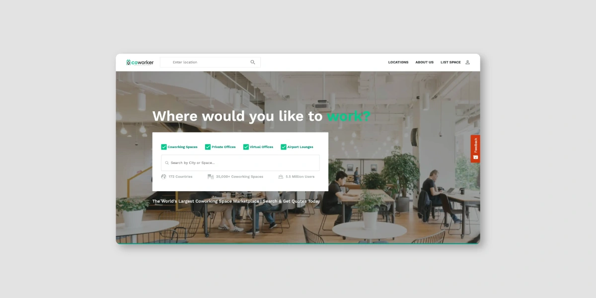 Coworker - Websites for coworking spaces