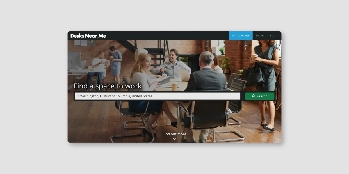 Desksnearme - Websites for coworking spaces