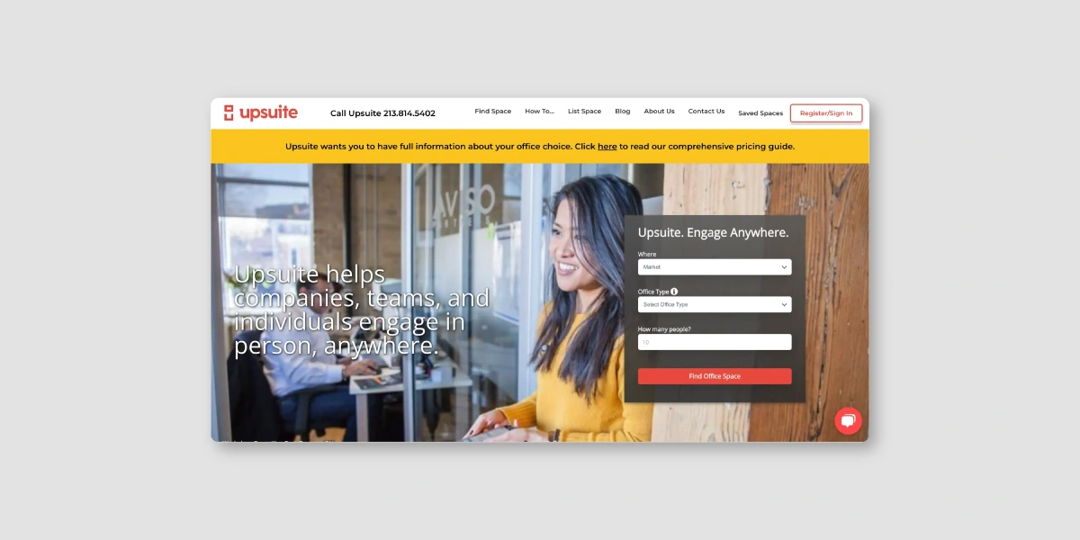 Upsuite - Websites for coworking spaces