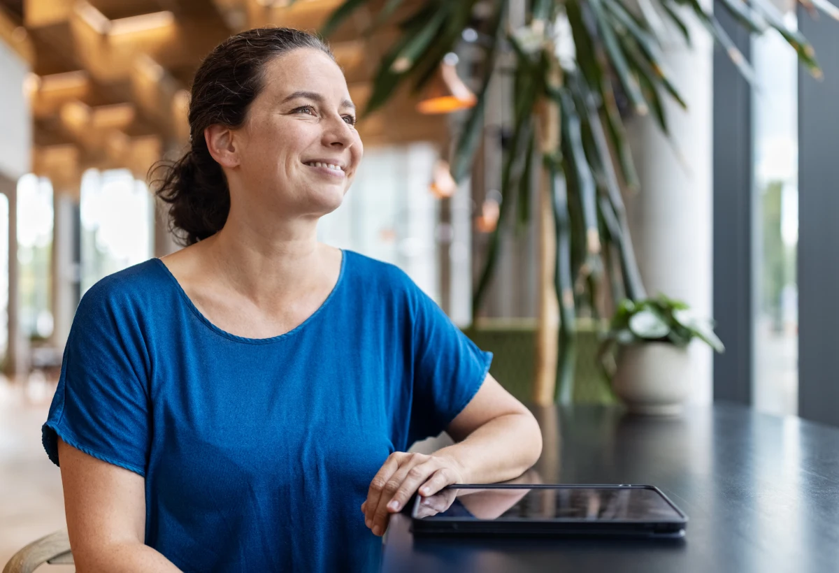 Woman in coworking space