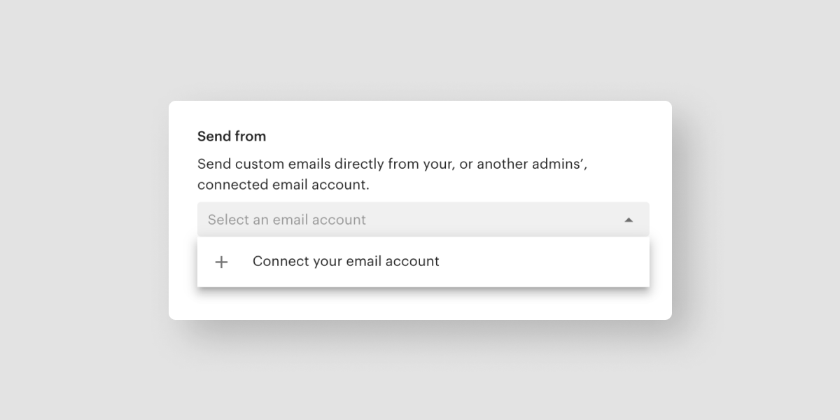 Send emails from custom email address - Optix