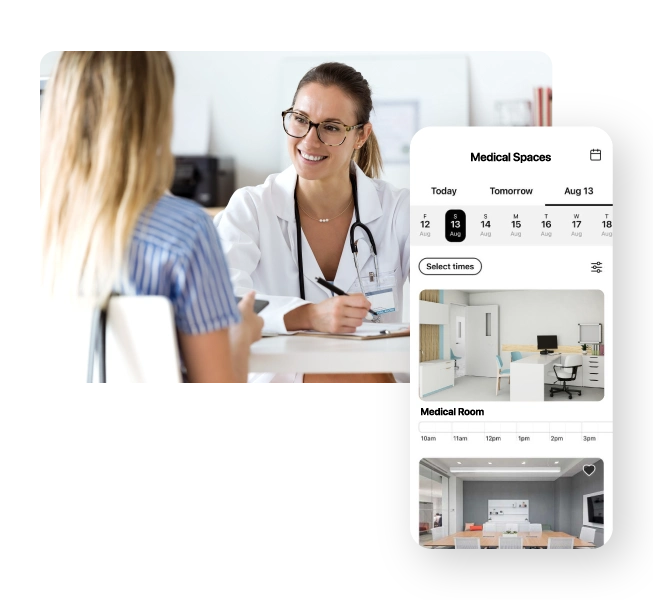 Coworking software for medical coworking space