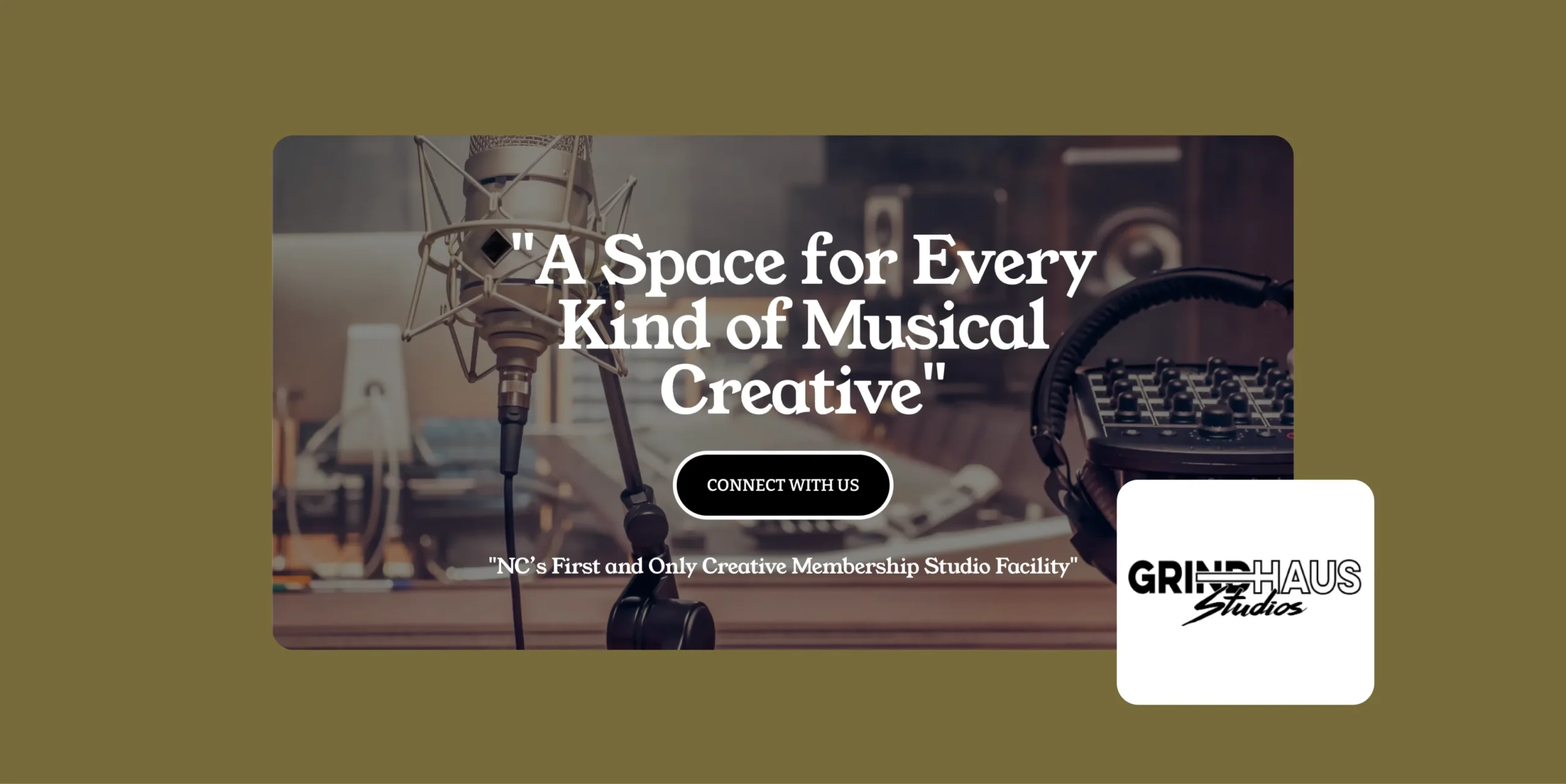 Grindhaus creative studio website and logo