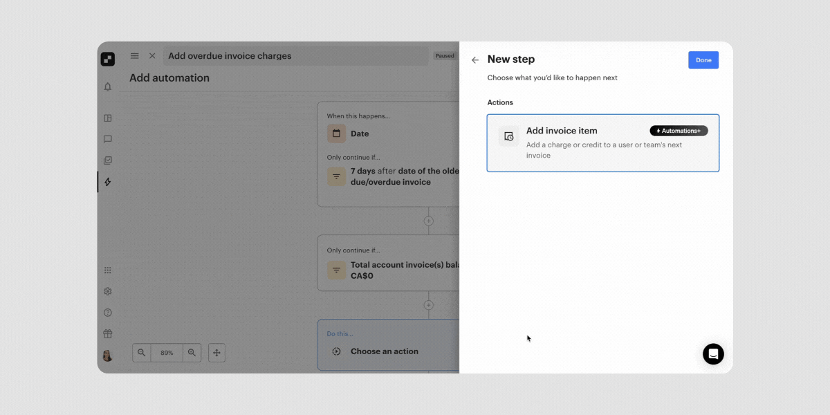 Add an invoice charge automatically to your coworking invoices